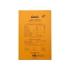 Rhodia Basics - Bloc notes - A4 - 160 pages - grands carreaux - 80g - orange