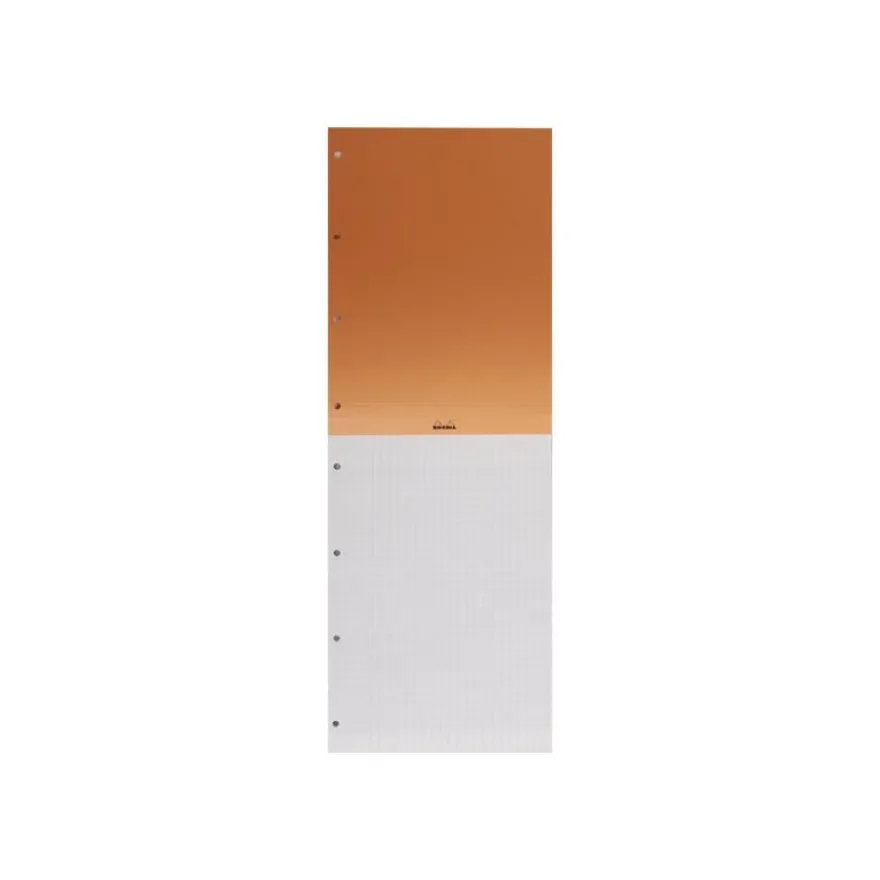 Rhodia Basics - Bloc notes - A4 - 160 pages - grands carreaux - 80g - orange