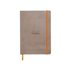 Rhodia Goalbook - Carnet souple A5 - 224 pages numérotées - petits carreaux - taupe