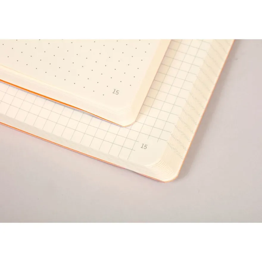 Rhodia Goalbook - Carnet souple A5 - 224 pages numérotées - petits carreaux - taupe