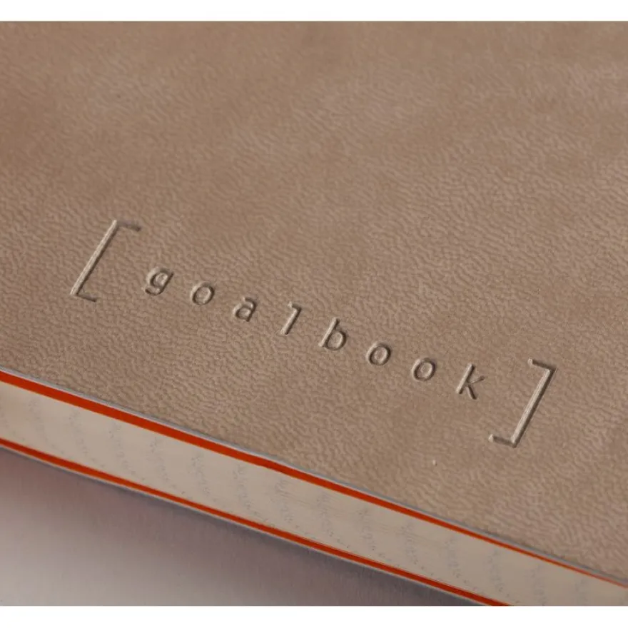 Rhodia Goalbook - Carnet souple A5 - 224 pages numérotées - petits carreaux - taupe