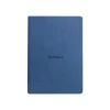 RHODIA Rhodiarama - Cahier de notes - reliure piquée - A5 (148 x 210 mm) - 32 feuilles / 64 pages - papier ivoire - ligné - couverture bleu saphir - similicuir