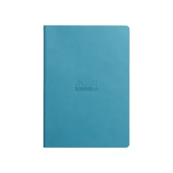 RHODIA Rhodiarama - Cahier de notes - A5 - 32 feuilles / 64 pages - ligné - couverture bleu turquoise