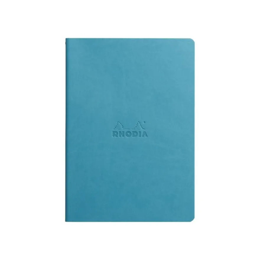 RHODIA Rhodiarama - Cahier de notes - A5 - 32 feuilles / 64 pages - ligné - couverture bleu turquoise