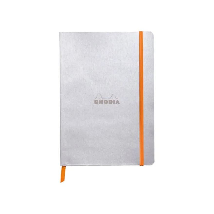 RHODIA Rhodiarama - Carnet souple A5 - 160 pages - ligné - argent