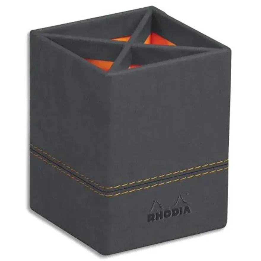 RHODIA Rhodiarama - Pot à crayons - titane - en polyuréthane