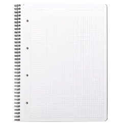 RhodiActive Greenbook - Cahier à spirale 100% recyclé - A4+ (22,5 x 29,7 cm) - 160 pages 90 g/m² - petits carreaux (5x5 mm) - noir