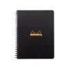Rhodiactive Notebook - Cahier à spirale A5+ (16 x 21 cm) - 80 pages détachables et perforées - ligné et cadre en-tête