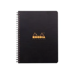 Rhodiactive Notebook - Cahier à spirale A5+ (16 x 21 cm) - 80 pages détachables et perforées - ligné et cadre en-tête