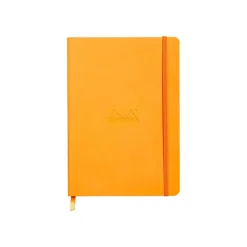 Rhodiarama - Cahier de notes - lien parfait - A5 (148 x 210 mm) - 80 feuilles / 160 pages - papier ivoire - petits carreaux - couverture orange