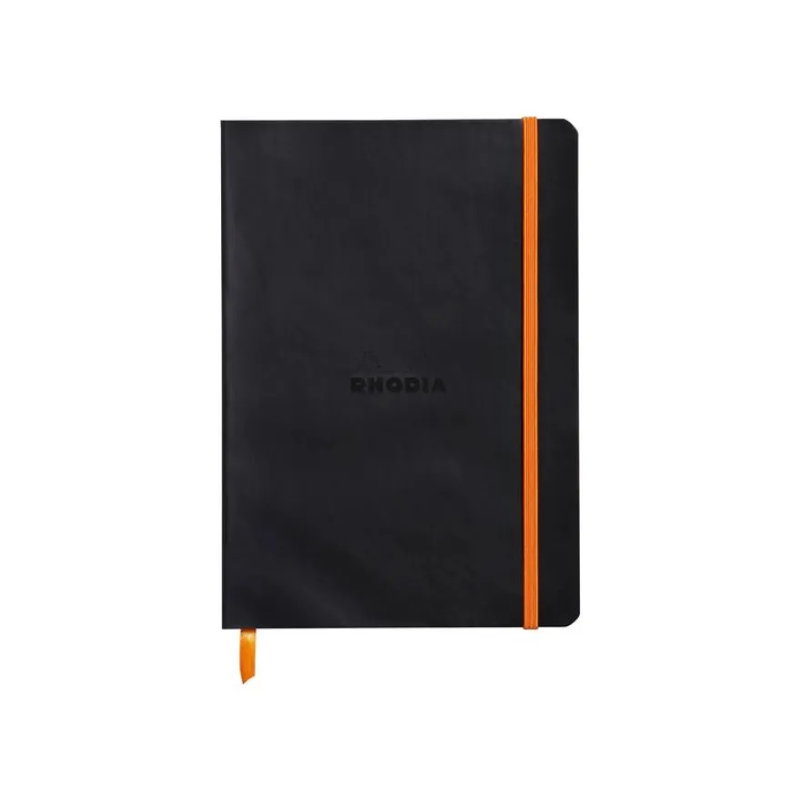 Rhodiarama - Cahier de notes - lien parfait - A5 (148 x 210 mm) - 80 feuilles / 160 pages - papier ivoire - petits carreaux - couverture turquoise