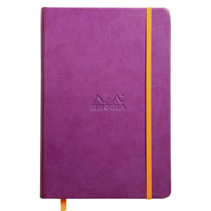 Rhodiarama - Carnet A5 rigide 192 pages ligné - Papier ivoire 90g - Fermeture élastique