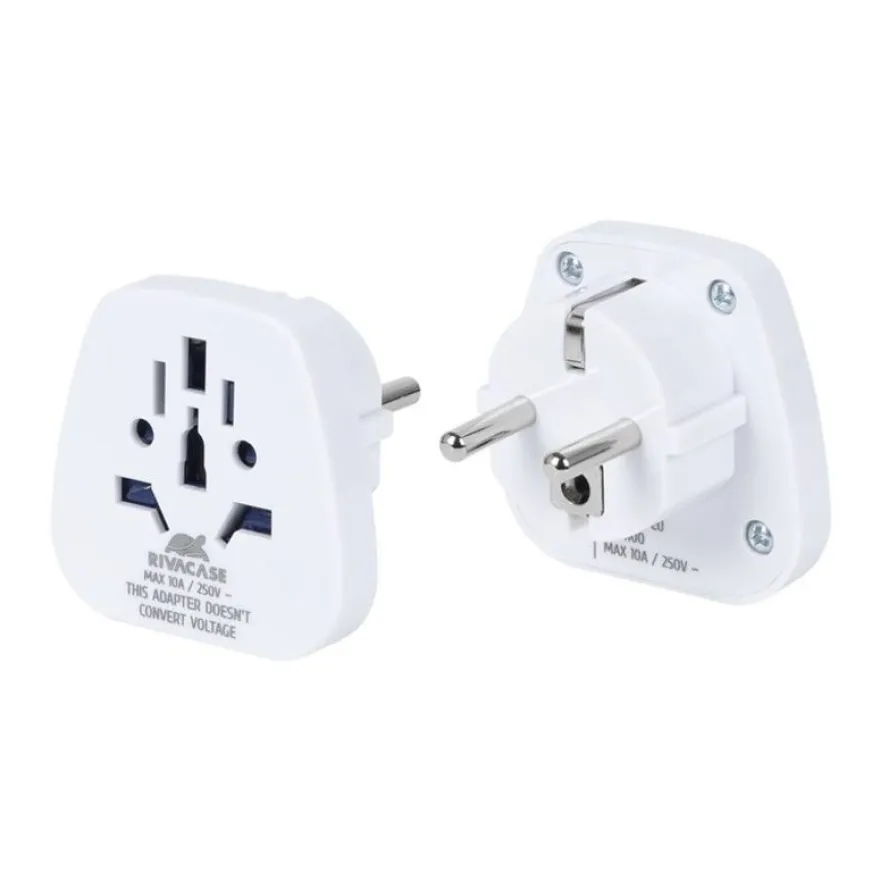 Riva Case Alamillo Travel adapter World to EU - Adaptateur pour prise d'alimentation - tripolaire (F) pour power CEE 7/7 (M) - 100-250 V - 10 A