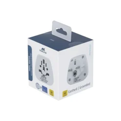Riva Case Alamillo Travel adapter World to EU - Adaptateur pour prise d'alimentation - tripolaire (F) pour power CEE 7/7 (M) - 100-250 V - 10 A