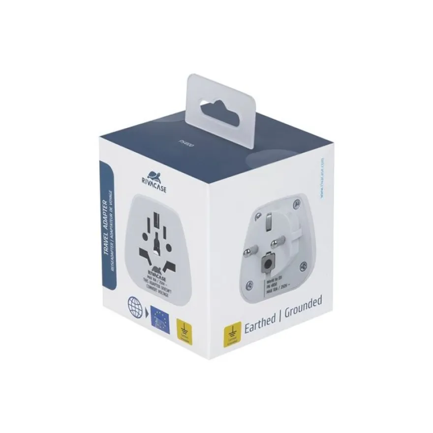 Riva Case Alamillo Travel adapter World to EU - Adaptateur pour prise d'alimentation - tripolaire (F) pour power CEE 7/7 (M) - 100-250 V - 10 A
