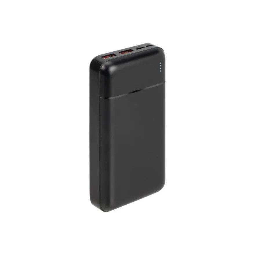 Riva Case Rivapower VA2102 - Banque d'alimentation - QC / PD, portable - 5 / 9 / 12 V - 22.5 Watt - lithium-polymère - 20000 mAh - 74 Wh - connecteurs de sortie : 3 - noir