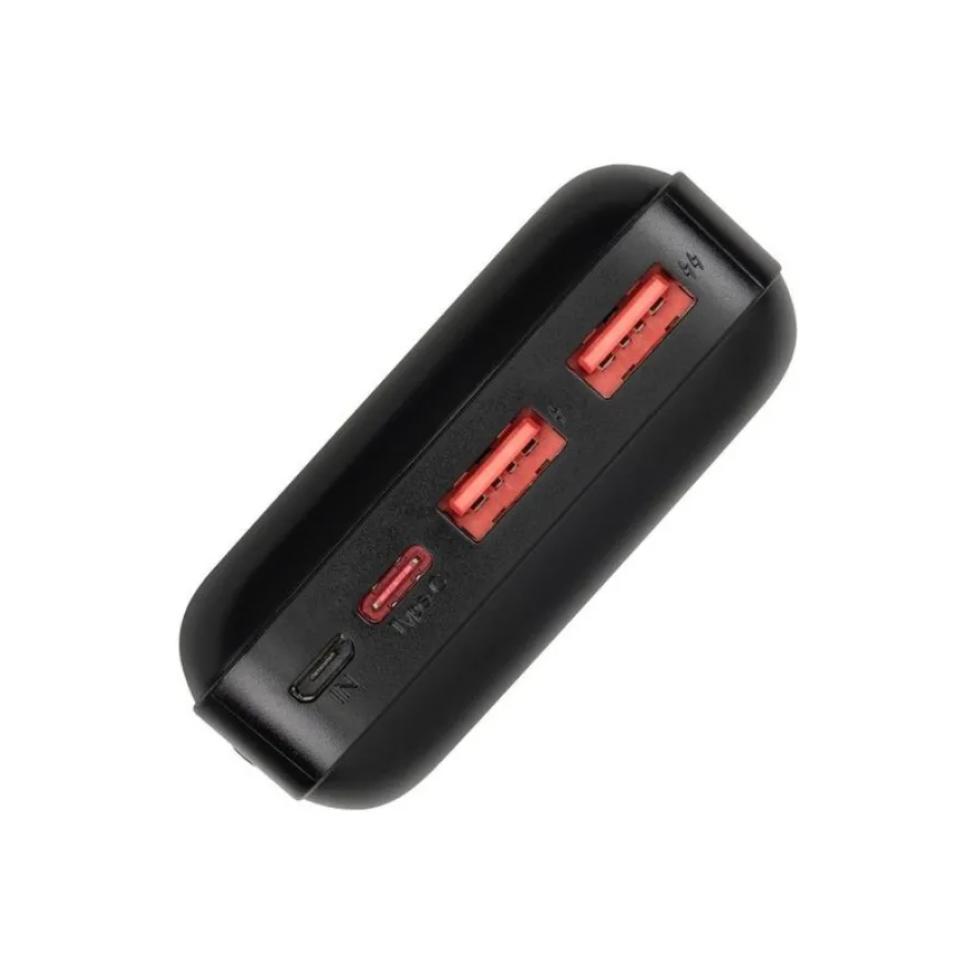 Riva Case Rivapower VA2102 - Banque d'alimentation - QC / PD, portable - 5 / 9 / 12 V - 22.5 Watt - lithium-polymère - 20000 mAh - 74 Wh - connecteurs de sortie : 3 - noir
