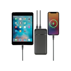 Riva Case Rivapower VA2102 - Banque d'alimentation - QC / PD, portable - 5 / 9 / 12 V - 22.5 Watt - lithium-polymère - 20000 mAh - 74 Wh - connecteurs de sortie : 3 - noir