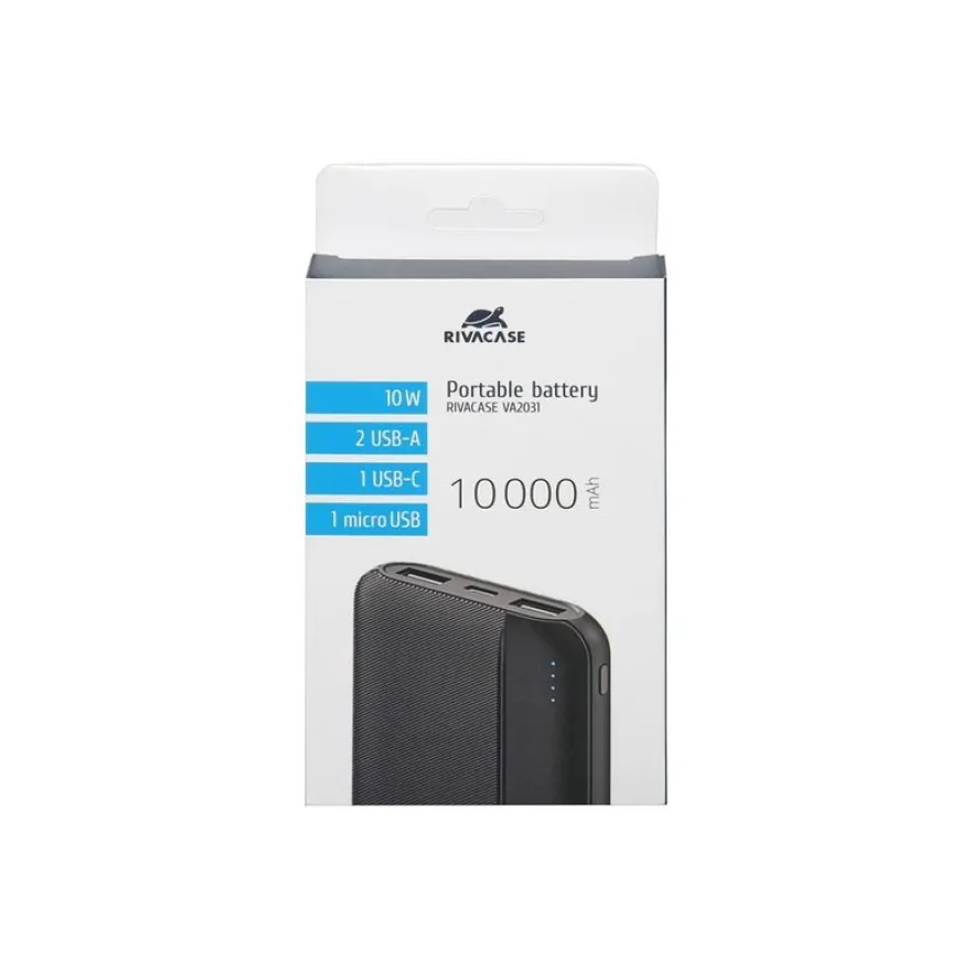 Riva Case Rivapower VA2031 - Batterie externe - 10000 mAh - noir