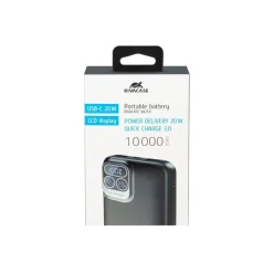 Riva Case Rivapower VA2511 - Batterie externe - 10000 mAh - Fast Charge - noir