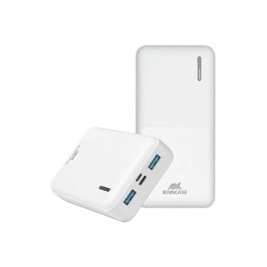 Riva Case Rivapower VA2572 - Batterie externe - 20000 mAh - blanc