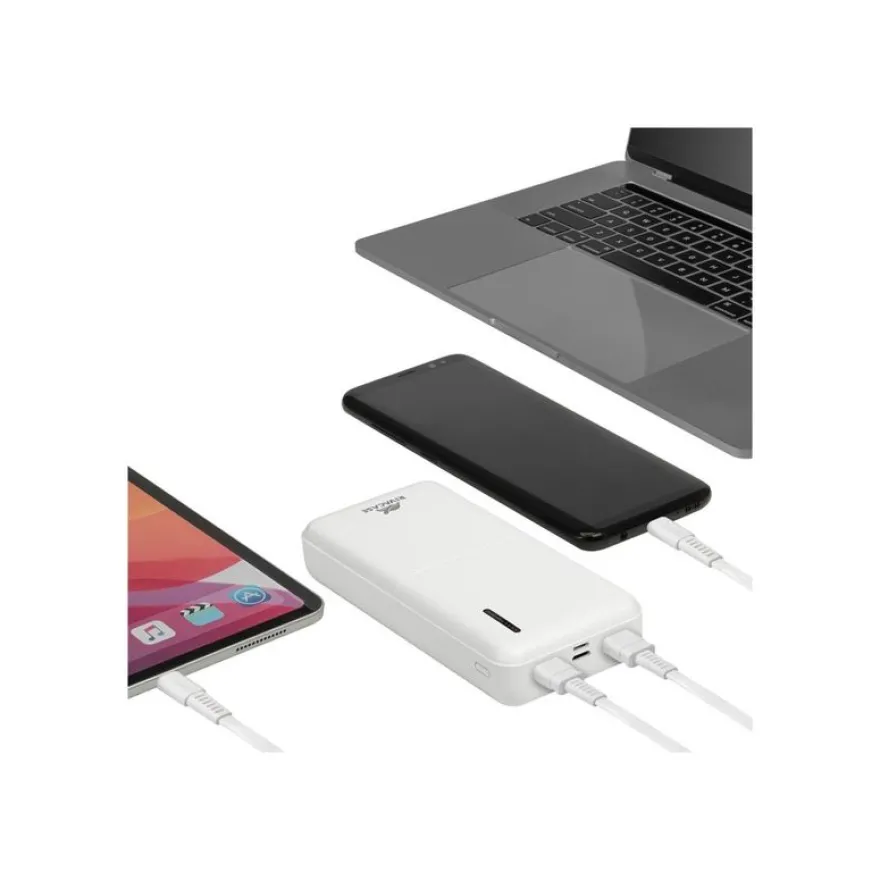 Riva Case Rivapower VA2572 - Batterie externe - 20000 mAh - blanc