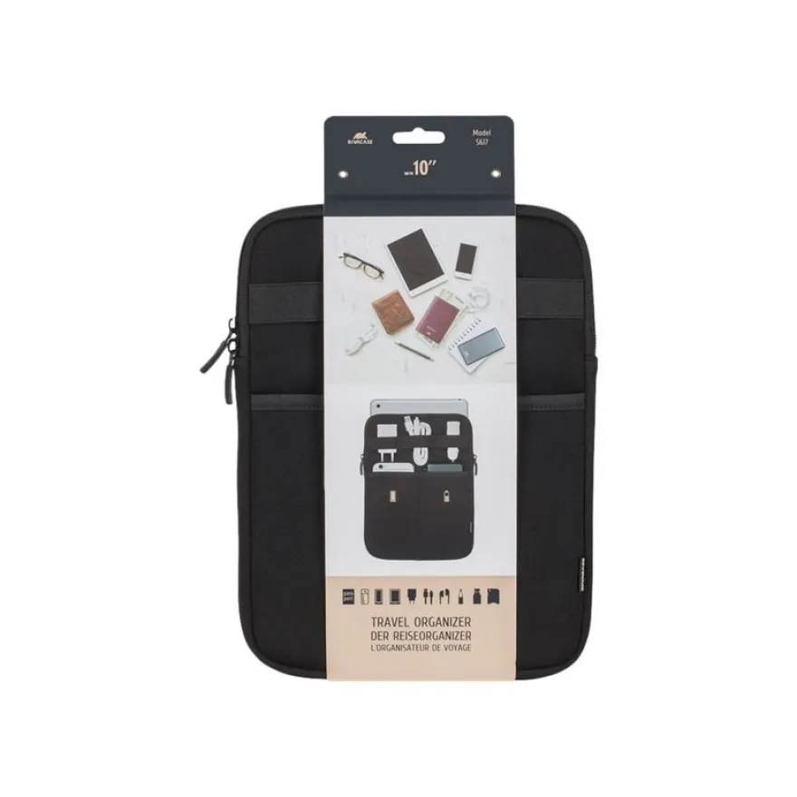 RIVACASE Antishock 5612 - Etui pour câbles et chargeurs - oragnisateur de voyage - pour tablette 10,1"