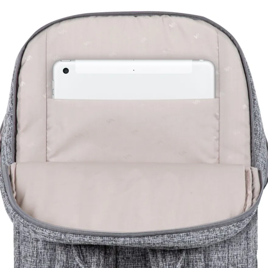 RIVACASE Anvik - Sac à dos pour ordinateur portable 15,6" - gris clair
