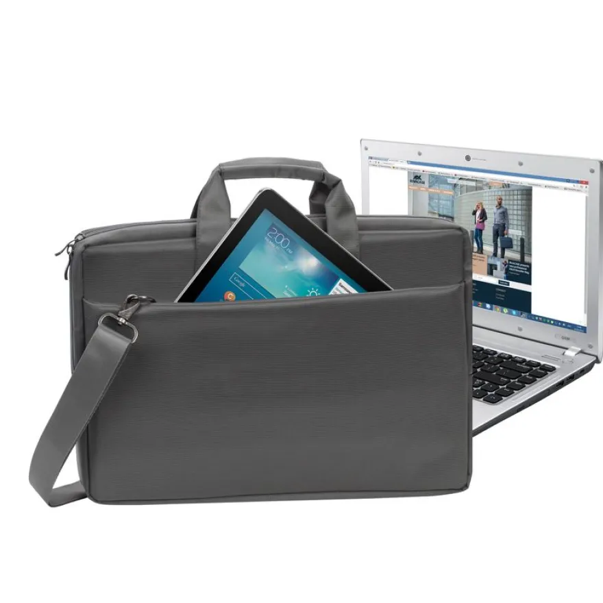RIVACASE Central - Sacoche pour ordinateur portable 17,3" - gris foncé