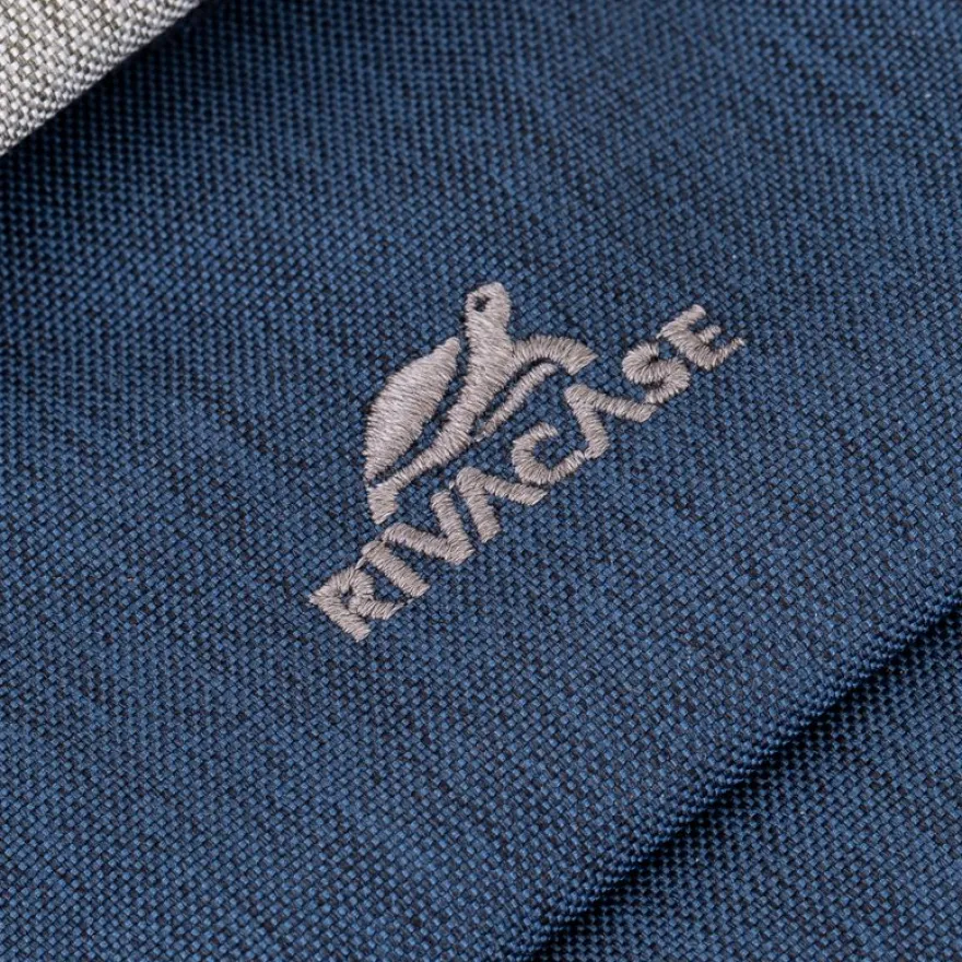 RIVACASE Prater - Sac à dos connecté pour ordinateur portable 17,3" - gris/bleu nuit