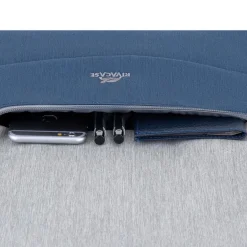 RIVACASE Prater - Sac à dos connecté pour ordinateur portable 17,3" - gris/bleu nuit