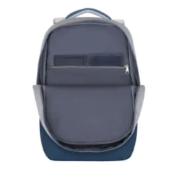 RIVACASE Prater - Sac à dos connecté pour ordinateur portable 17,3" - gris/bleu nuit