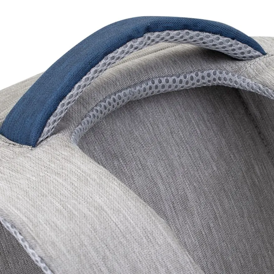 RIVACASE Prater - Sac à dos connecté pour ordinateur portable 15,6" - gris/bleu nuit