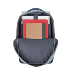 RIVACASE Prater - Sac à dos connecté pour ordinateur portable 15,6" - gris/bleu nuit
