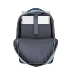 RIVACASE Prater - Sac à dos connecté pour ordinateur portable 15,6" - gris/bleu nuit