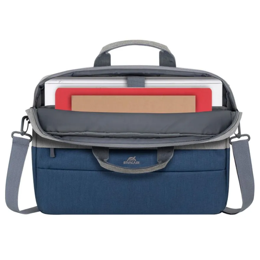 RIVACASE Prater - Sacoche pour ordinateur portable 15,6" - gris/bleu nuit