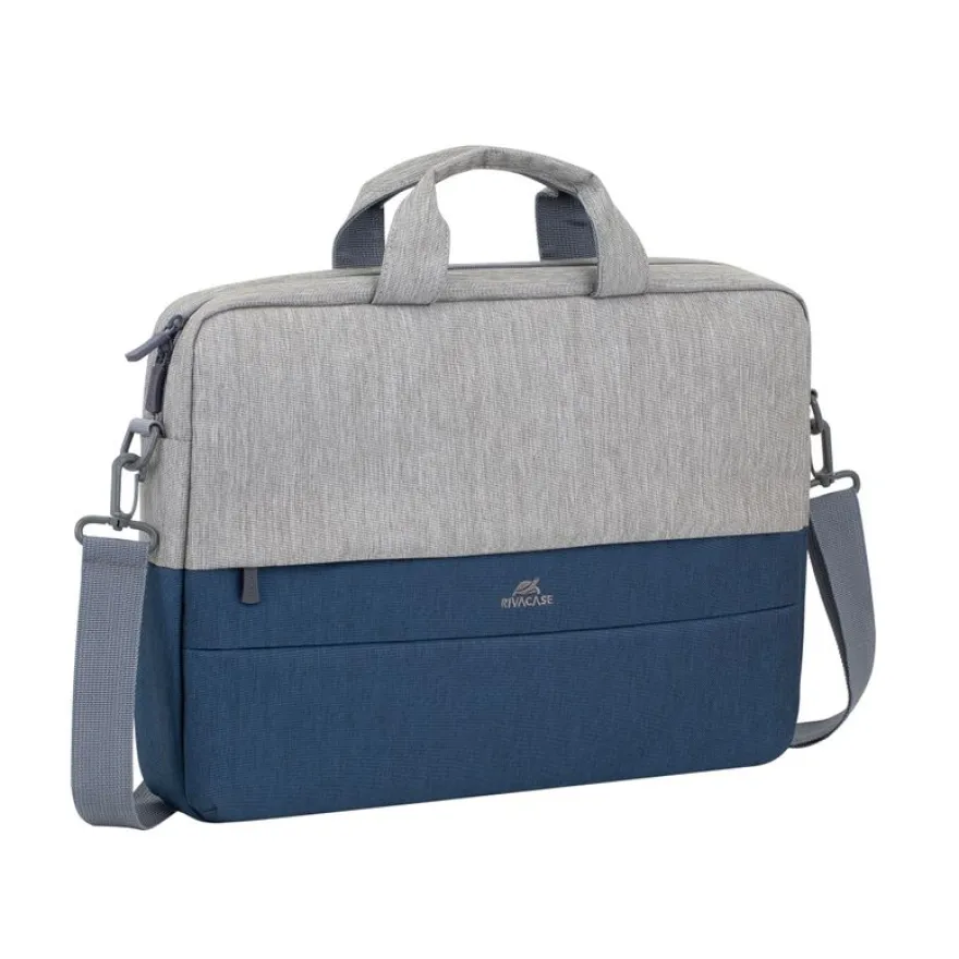 RIVACASE Prater - Sacoche pour ordinateur portable 15,6" - gris/bleu nuit