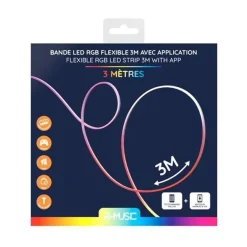 R-Music - Bande LED - 3m - Connecté avec app & Multicolore