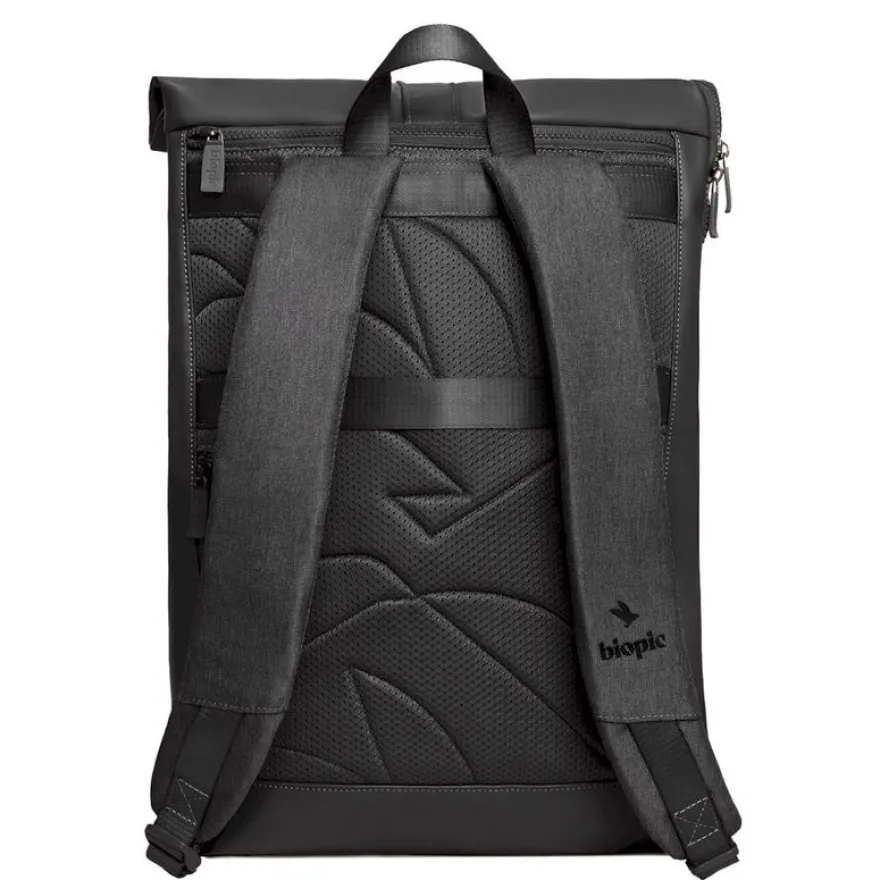 Roll Top Antoine - 45 cm - 1 compartiment - noir - Biopic