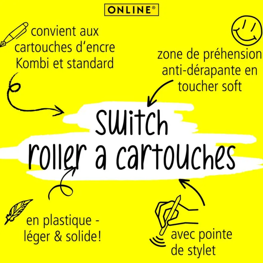 Roller à cartouches tactile Switch Plus Rosegold