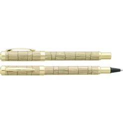 Roller ENZO VARINI "Palazzo Tiles" coloris beige, rose & or, attributs dorés