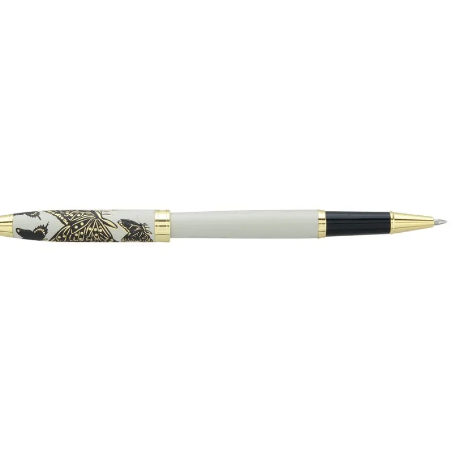 Roller ENZO VARINI "Taormina XL Bugs" motifs papillons coloris gris clair