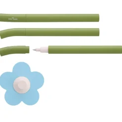 Roller magnétique sur socle ENZO VARINI "Daisy pen" coloris vert & bleu