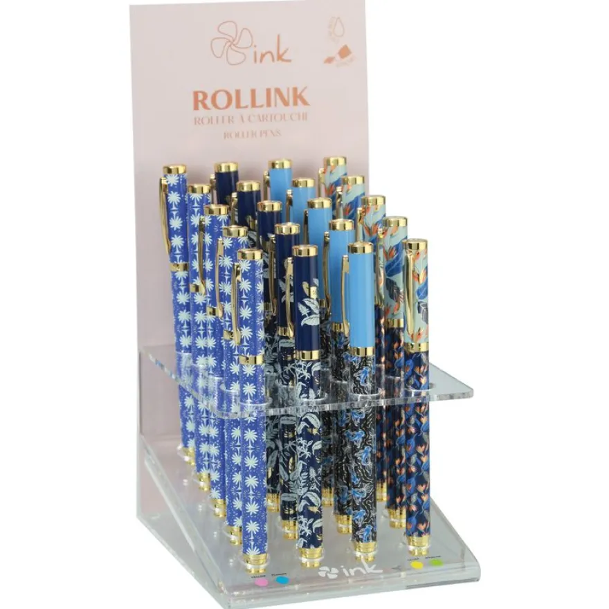 Rollink métal INK "Blue" Corps métal 4 motifs assortis