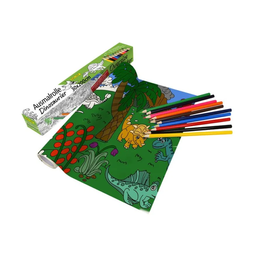 Rouleau à colorier Dinosaure