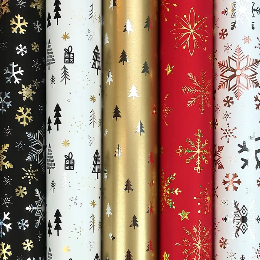 Rouleau papier cadeau couché métallisé 0,7 x 2 m 74g CHAMONIX - Viquel