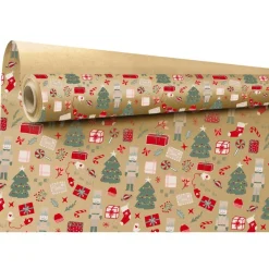Rouleau papier cadeau kraft Noella brun 0,70 x 50 m