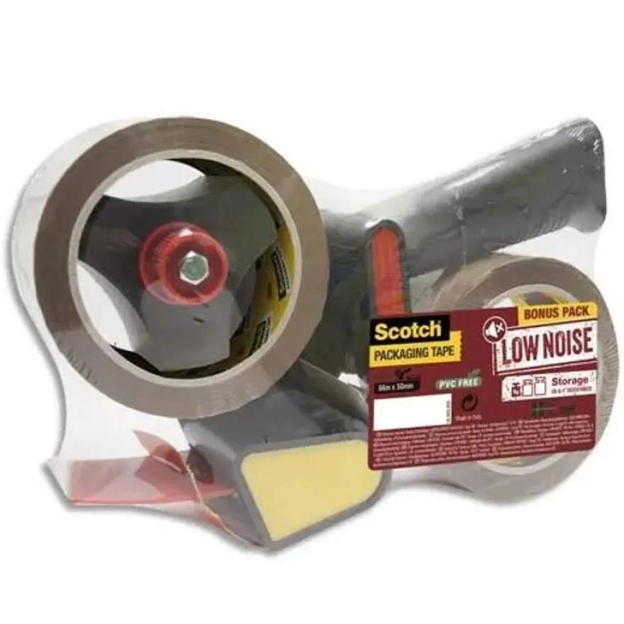 Ruban d'emballage Scotch - 48 mm x 66 m - Lot de 2 + 1 dévidoir