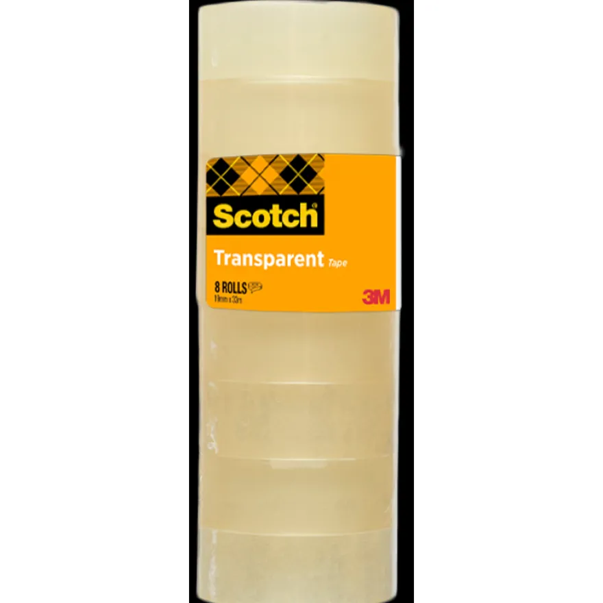 Ruban transparent Scotch® 508 19 mm x 33 m, 8 rouleaux/paquet