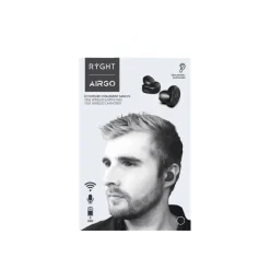 Ryght Airgo Kit main libre - Ecouteurs sans fil bluetooth avec micro - intra-auriculaire - noir